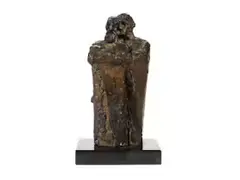 Ohne Titel (zwei Männer) by Hussein Madi, bronze, sold Mar 2024