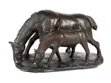 Stute mit Fohlen by Selvino Sabbadini, bronze, offered Sep 2025
