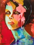 Scarlett by Pascale Pratte, 2012, mixed media on canvas, sold Aug 2022