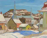 La Malbaie, Quebec by A. Y. Jackson, oil on canvas, sold Jun 2021