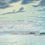 Afternoon, Pender Island (Sky) by Paul Rand, oil on canvas on board, sold Nov 2021