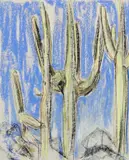 Desert Plant by Bess Larkin Housser Harris, pastel on paper, sold Nov 2021