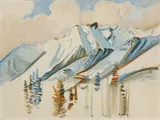 Mountain Forms by Kathleen Frances Daly, oil on board, sold Nov 2021