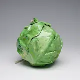 Cabbage by Agatha Falk, glazed ceramic sculpture, sold Nov 2021