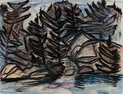 Georgian Bay by Fritz Brandtner, 1946, ink and watercolour on paper, sold Nov 2021