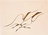 Two Geese Taking Off by Benjamin Chee Chee, 1974, acrylic on paper, sold Nov 2021