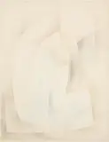 Abstract by Lionel LeMoine FitzGerald, pencil crayon on paper, sold Nov 2021
