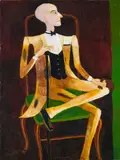 The Diplomat by Peter Aspell, 2002, oil on canvas, sold Nov 2021