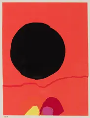 Sans titre by Luis Feito, collage on paper, sold Oct 2021