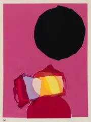 Sans titre by Luis Feito, collage on paper, sold Oct 2021