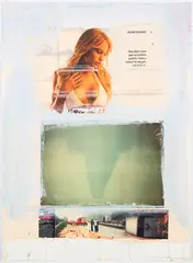 Untitled by Carl Beam, mixed media on paper, sold Oct 2021