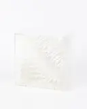 Strukturobjekt by Hartmut Böhm, 1970, Weiße Kunststoffelemente in Acrylglaskasten, sold May 2026