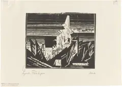 Benz by Lyonel Feininger, 1919, Holzschnitt auf Japan-Bütten, sold Mar 2026