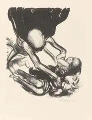 Tod greift in Kinderschar by Käthe Kollwitz, 1934, Lithografie auf dünnem Velin, sold Mar 2026