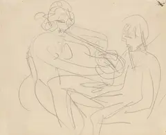 Liebespaar by Ernst Ludwig Kirchner, Um 1915, Bleistift auf Papier, sold Mar 2026