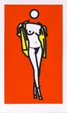 Woman Taking Off Man's Shirt by Julian Opie, 2003, Screenprint in colours, on wove paper, with full margins, sold Apr 2025