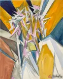 Ohne Titel (Der Dornengekrönte) by Edmund Kesting, 1915, Aquarell, Gouache, Deckweiß und Kohle auf festem Velin, sold Jul 2025