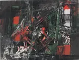 Ohne Titel by Fred Thieler, 1957, Spachteltechnik auf festem Papier, sold Jan 2025