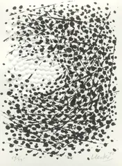Strömung II by Günther Uecker, 2005, Prägedruck und Lithografie auf handgeschöpftem Velin, sold Jan 2026