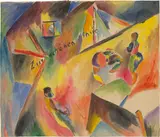Zur schönen Marie by Curt Ehrhardt, 1919, Öl und Tusche auf Papier, sold Sep 2024
