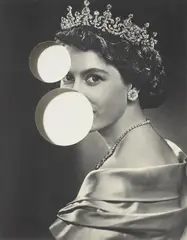 Untitled, aus der Serie „'Portraits of Greatness' after Y. Karsh by Cerith Wyn Evans, 2003, Cut-out einer Buchseite. Unikat, sold Oct 2025