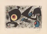 Hommage á Miró by Joan Miró, 1972, Farblithografie auf Arches-Velin, sold Oct 2023