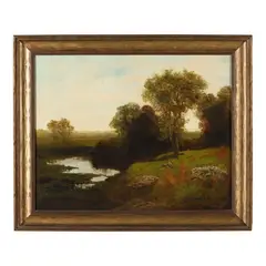Summer Landscape by John Francis Murphy, Oil on canvas laid on board, sold Sep 2024