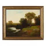 Summer Landscape by John Francis Murphy, Oil on canvas laid on board, sold Sep 2024