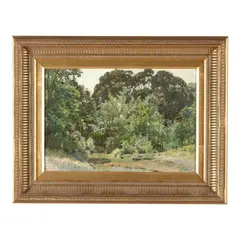 A Wood Road, Matunuck, Rhode Island by Anna Richards Brewster, Oil on canvas mounted to board, sold Sep 2024