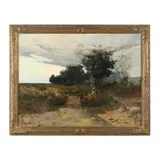 Shepherd with Flock by Edward Fredric Dryden, Oil on canvas, sold Sep 2024