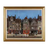 Rue en Alsace by Michel Delacroix, Oil on canvas, sold Sep 2024