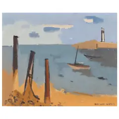 On the Cape by Herman Maril, Oil on canvas, sold Sep 2024