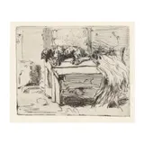 Dog on the Kennel by James Abbott McNeill Whistler, Etching on Japan paper, sold Sep 2024