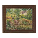 Summer Garden by Edith Marian Mann, Oil on board, sold Sep 2024