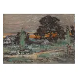Landscape at Sunset by Elliott Daingerfield, Pastel on paper, sold Sep 2024