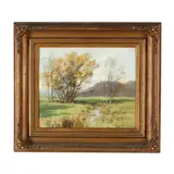 Spring Landscape by Olive Parker Black, Oil on board, sold Sep 2024