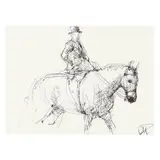 Side Saddle - Sketch by Andre Pater, Ink on paper, sold Aug 2024