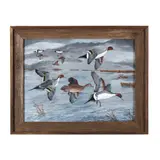 Pintails Flying Over a Marsh by Duane Raver Jr., Acrylic on canvas, sold Aug 2024