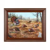 Feeding Turkeys in the Fall by Duane Raver Jr., Acrylic on canvas, sold Aug 2024