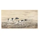 Two Pointers in the Plain by Léon Danchin, Etching and aquatint, sold Aug 2024