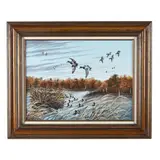 Ringnecks over Marshland by Lee Mauney, Acrylic on canvas, sold Aug 2024