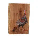 Wild Turkey Plaque by Duane Raver Jr., Acrylic on wood panel, sold Aug 2024