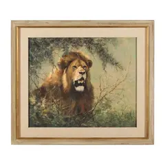 Lion by Peter Darro, Oil on canvas, sold Aug 2024