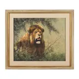 Lion by Peter Darro, Oil on canvas, sold Aug 2024