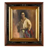 Portrait of a Man by R. Lucey, Watercolor on paper, sold Aug 2024