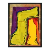 Untitled Abstract by Richard House, Acrylic and gold paint on masonite, sold Aug 2024