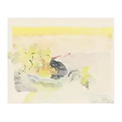 Still Life with Grapes by Hobson Pittman, Watercolor and crayon on paper, sold Aug 2024