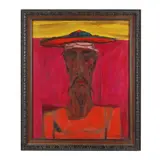 Portrait of Don Quixote by Ángel Chávez, Oil on board, sold Aug 2024