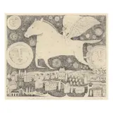 Night Ride Over Dream Town by Jane Filer, Etching, sold Jul 2024