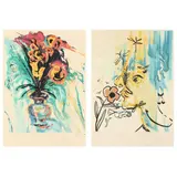 Fleurs Surréalistes (Flowers for Gala) , The Complete Suite of Two Works by Salvador Dalí, Each a lithograph in colors on Japon, sold Jul 2024